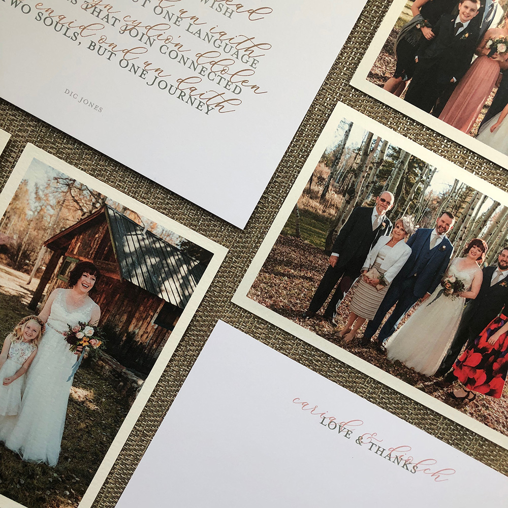 Custom wedding thank you cards with artifact uprising prints